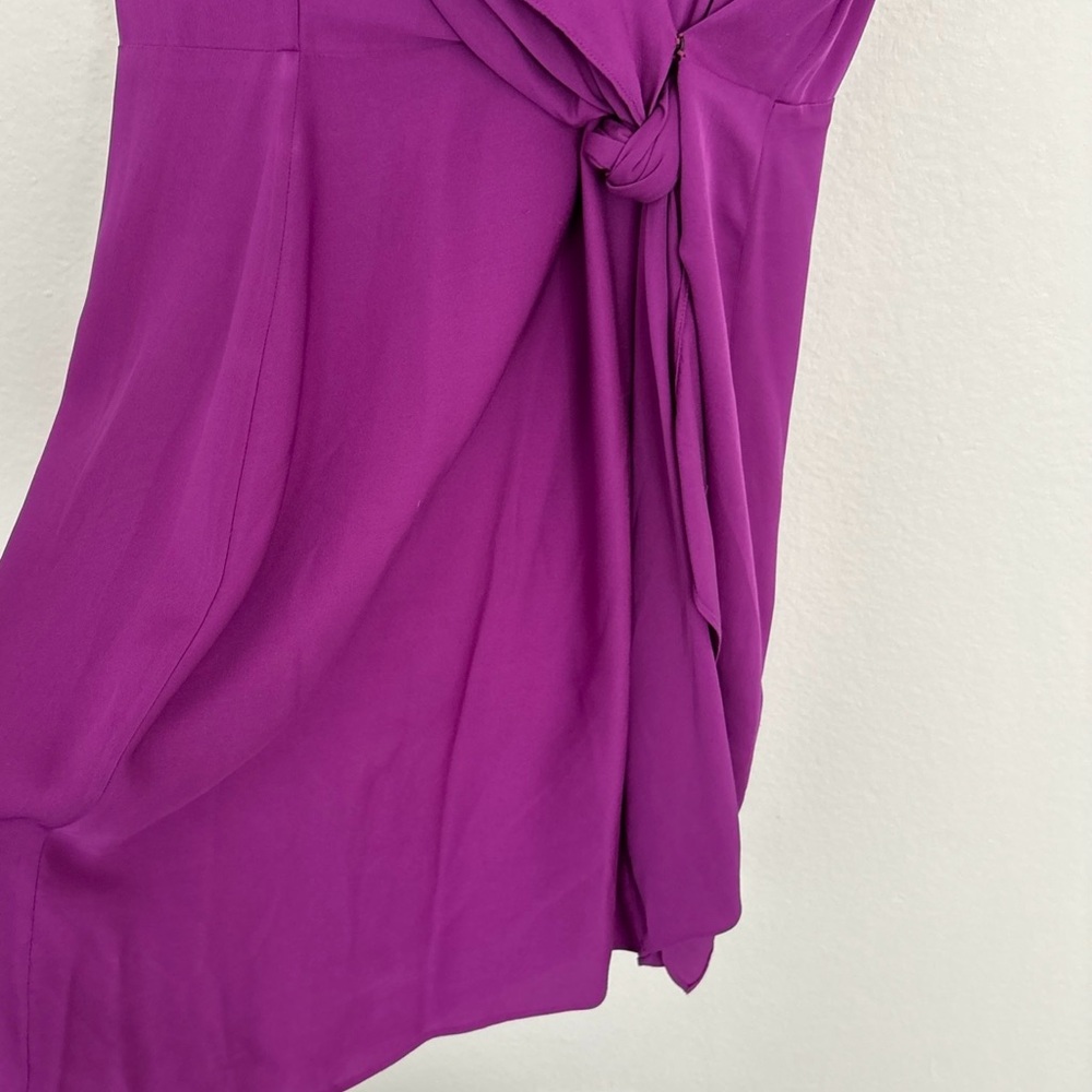 Diane Von Furstenberg Balisi Vivid Purple Wrap Midi Dress - Picture 6 of 13
